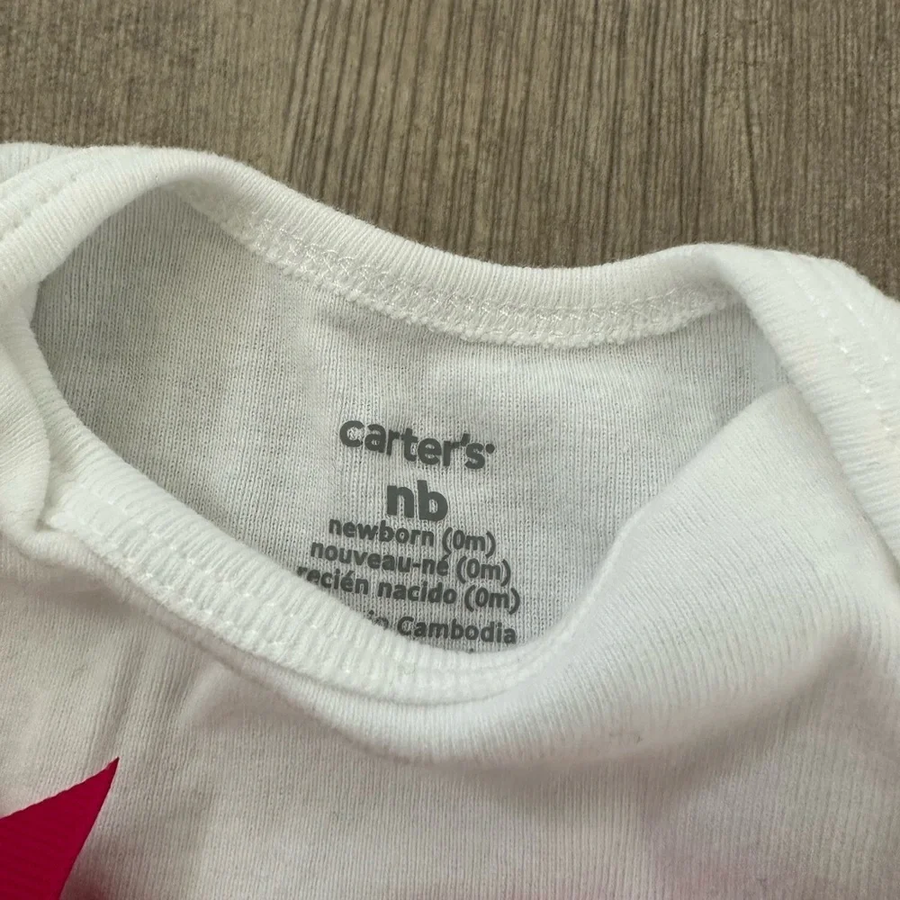 Carter’s newborn baby girl bodysuit accessory bundle lot